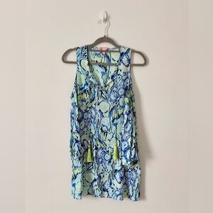 Lilly Pulitzer Blue and Green Swim Coverup